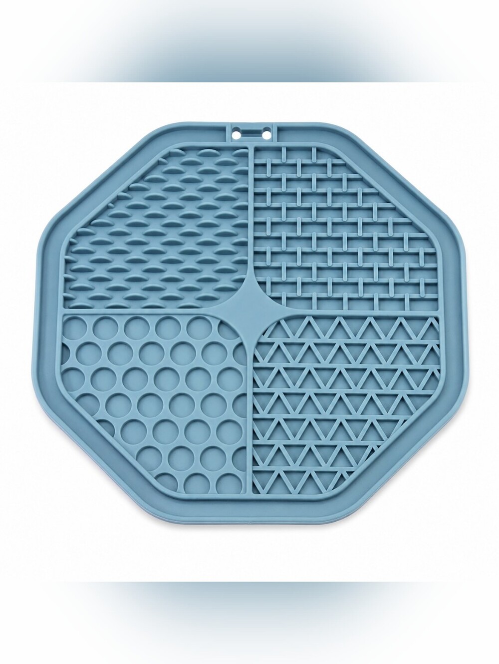Silicone Pet Lick Mat Slow Feeder Enrichment Mat for Dogs & Cats Blue 6.5"
